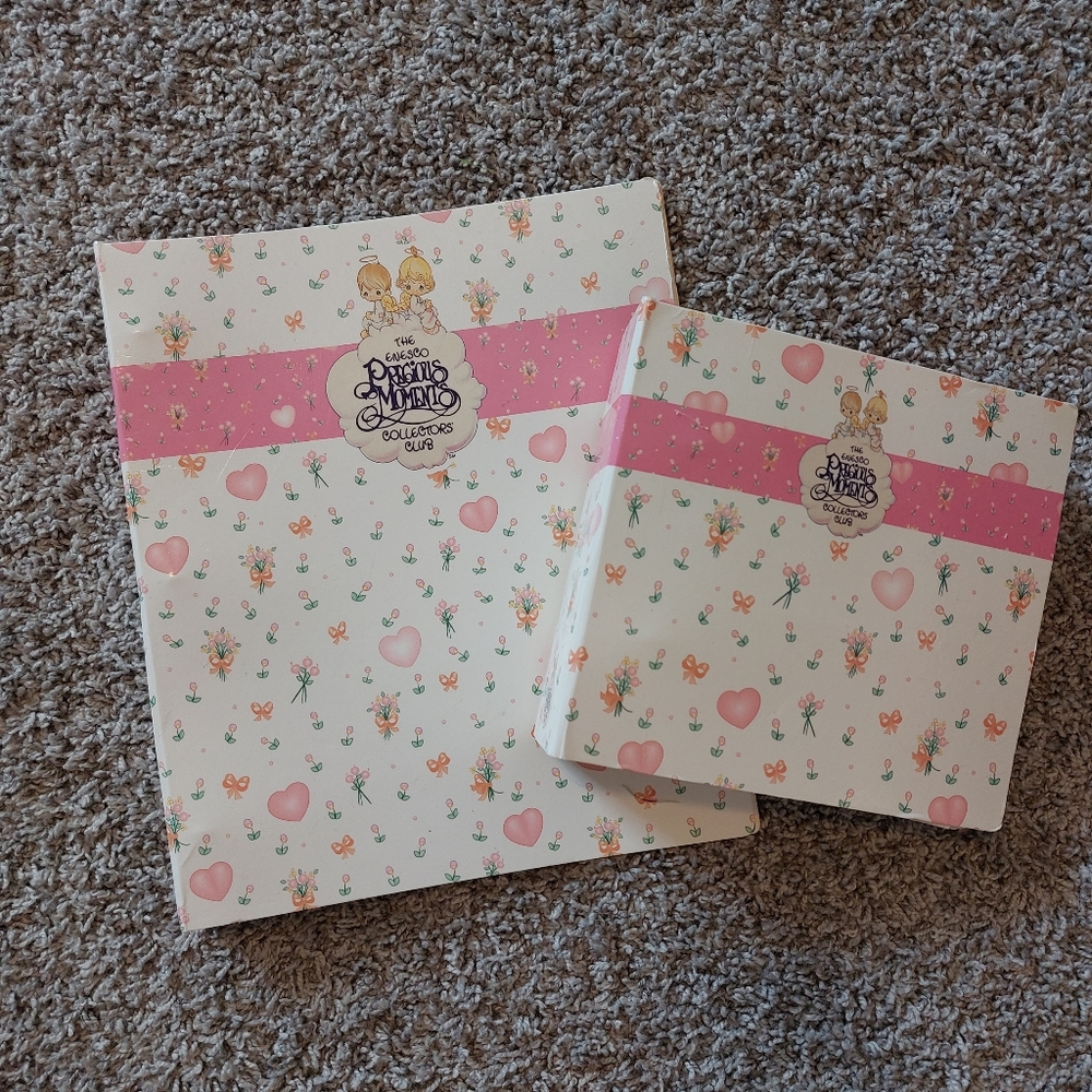 Vintage Precious Moments Collector's Club Organizer w Trading Cards